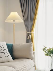 Two Tone Single Panel Blackout Curtain - Multicolor - View 3