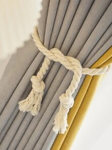 Two Tone Single Panel Blackout Curtain - Multicolor - View 4