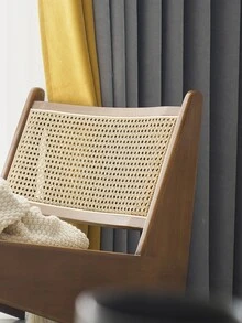 Two Tone Single Panel Blackout Curtain - Multicolor - View 6