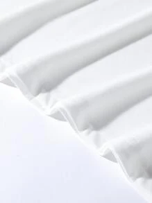 Manfinity Homme Hombres Camiseta con estampado de panda y slogan - Blanco - Ver 5