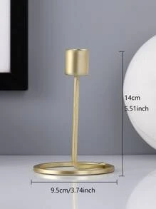 1pc Plain Candle Holder - Gold - View 3