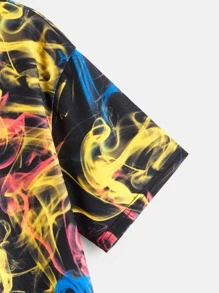 SHEIN Boys Reflective Graphic Print Tee - Black - View 5