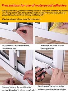 3米/卷防尘隔音防风密封条自粘密封条门窗胶带密封条隔音防风防尘密封条 - 灰色 - 查看 5