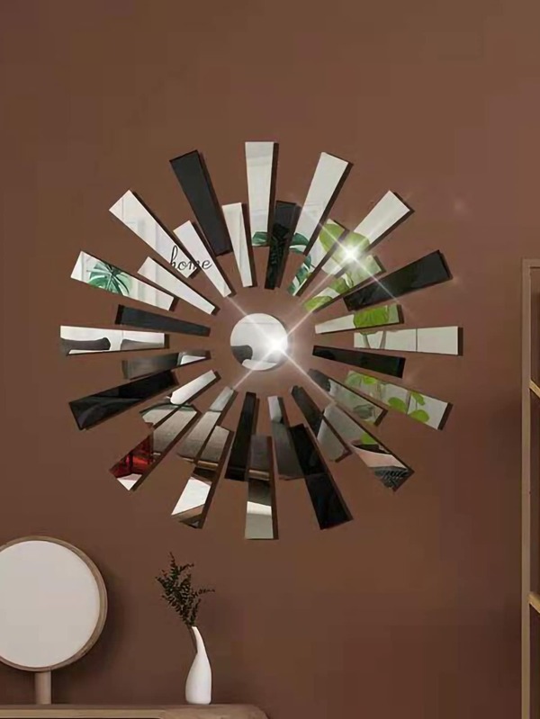 1 set Pegatina de pared de espejo