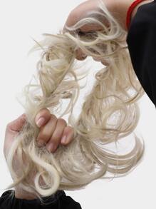 合成耐热发髻短卷发渐变金发 4 英寸便宜日常使用初学者友好型，可随时佩戴 - 彩色 - 查看 4