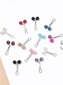 12 pièces Pince à foulard à fausses perles