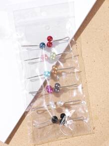 12 pièces Pince à foulard à fausses perles
