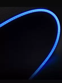 1pc Grey Forest Rgb Illuminated Gaming Mousepad For Computer Office And E-Sports