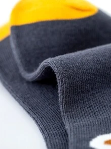 5 双儿童男孩卡通动物恐龙鲸鱼熊字母中筒袜，适合日常穿着和上学季节 - 彩色 - 查看 7