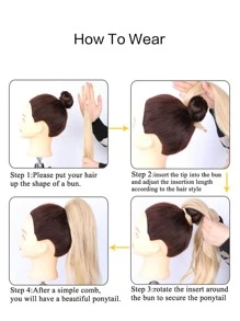 Extra Long Body Wave Ponytail Synthetic Hair Extension - Multicolor - View 4