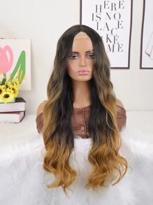 蕾絲前超長卷人造假髮