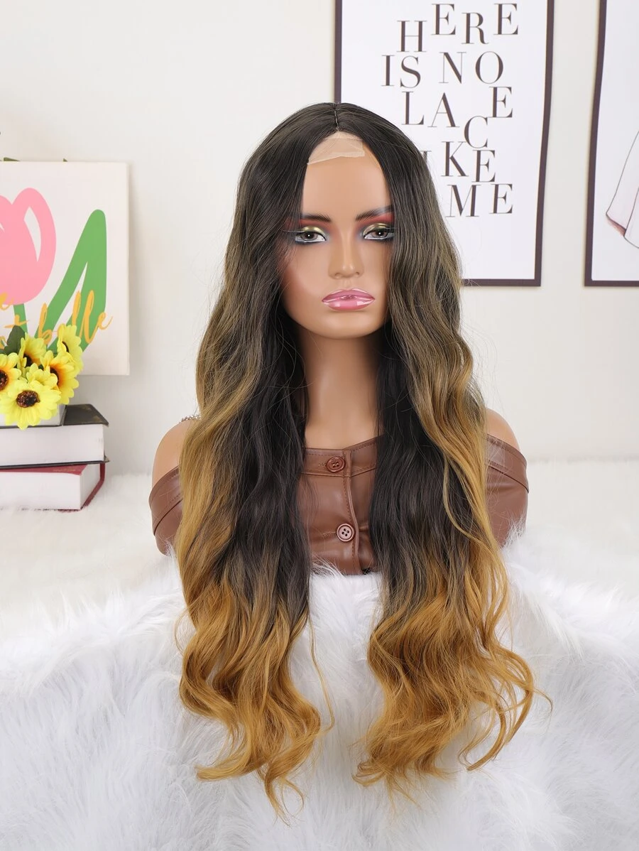 蕾絲前超長卷人造假髮