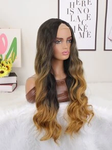 蕾絲前超長卷人造假髮