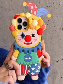 Funny 1pc Colorful Full Coverage Silicone Rubber Case For Clown/Pig Design - Multicolor - View 2