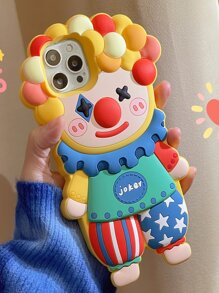 Funny 1pc Colorful Full Coverage Silicone Rubber Case For Clown/Pig Design - Multicolor - View 4