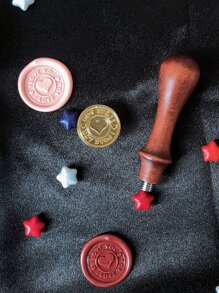 1pc Heart Design Wax Seal Head With Handle - Multicolor - View 1