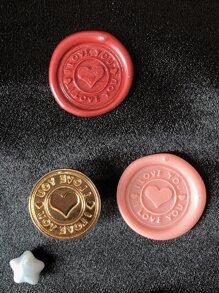 1pc Heart Design Wax Seal Head With Handle - Multicolor - View 2