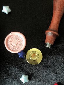 1pc Heart Design Wax Seal Head With Handle - Multicolor - View 4