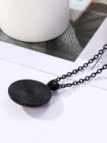 1 Khẩu Hiệu Thời Trang Đồ Họa Hình Tròn Mặt Dây Chuyền Vòng Cổ Nam Cho Ngày Của Cha Tặng - trắng - Xem 3