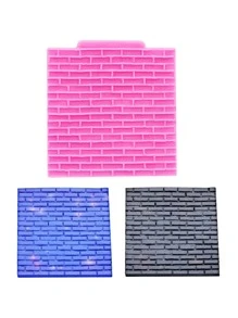1入組磚塊形狀矽膠模具 - 粉色 - 查看 1