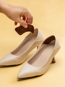 1pair Minimalist Heel Cushion Pads - Brown - View 1