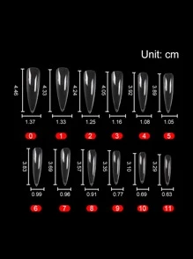 Uña postiza liso - transparente - Ver 3