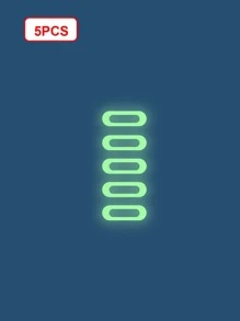 5入組夜光Type-C充電端口貼紙 - 無色 - 查看 3