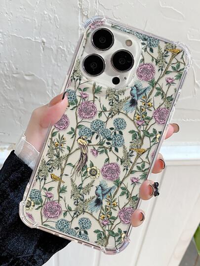 Çiçek Desenli Telefon Kılıfı