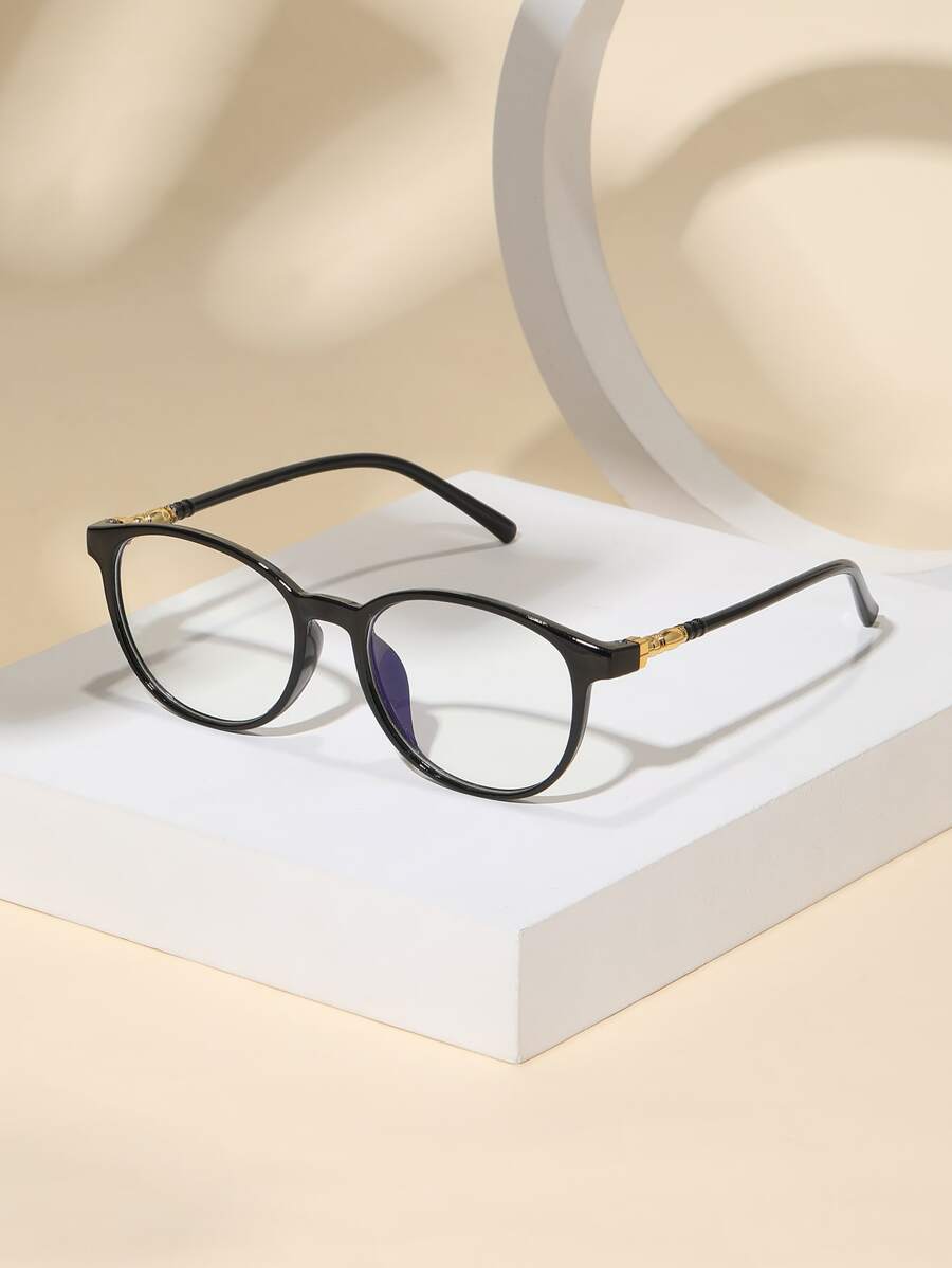 Minimalist Frame Eyeglasses - Black - View 1