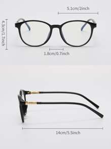 Minimalist Frame Eyeglasses - Black - View 4