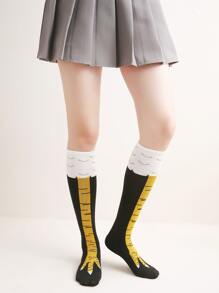 Calcetines altos pollo pata - Multicolor - Ver 2