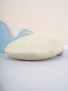 1 Mũ Beret Màu Trơn Unisex Phong Cách Y2k Thoáng Khí Nhẹ Cho Bé Trai Và Bé Gái, Thích Hợp Cho Trang Phục Thường Ngày Hàng Ngày - Màu be - Xem 1