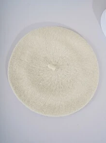 1 Mũ Beret Màu Trơn Unisex Phong Cách Y2k Thoáng Khí Nhẹ Cho Bé Trai Và Bé Gái, Thích Hợp Cho Trang Phục Thường Ngày Hàng Ngày - Màu be - Xem 2