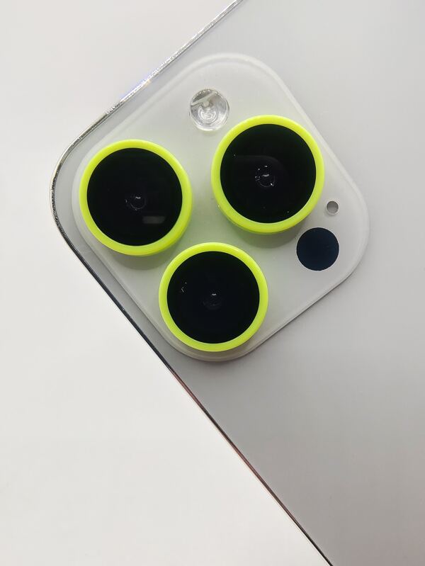 3pcs Ceramic Apple Night Glowing Eagle Eye Lens Protector Film, Scratch & Shock Resistance