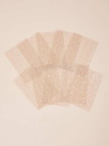 10sheets Double Sided Adhesive Tapes Clear Nail Stickers,Nail Supplies,Nail Tools,Nail Art Tools,Back To School,Nails,Nail Tools For Press On Nails,Manicure Pedicure Tools - Clear - View 2