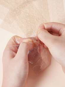 10sheets Double Sided Adhesive Tapes Clear Nail Stickers,Nail Supplies,Nail Tools,Nail Art Tools,Back To School,Nails,Nail Tools For Press On Nails,Manicure Pedicure Tools - Clear - View 4