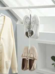 1pc Random Color Shoes Hanger, Modern Easy Turn 360 Double Hook Design Multifunctional Shoes Hanger - Multicolor - View 3