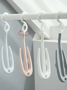 1pc Random Color Shoes Hanger, Modern Easy Turn 360 Double Hook Design Multifunctional Shoes Hanger - Multicolor - View 5