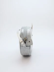 女孩金屬亮絲卡通熊設計異形包