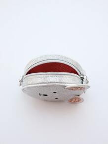 女孩金屬亮絲卡通熊設計異形包