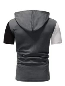 Manfinity 休閒抽繩撞色男士上衣 - 彩色 - 查看 2