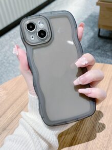 2 件/組透明黑色波浪手機殼,相容於 Iphone - 彩色 - 查看 5