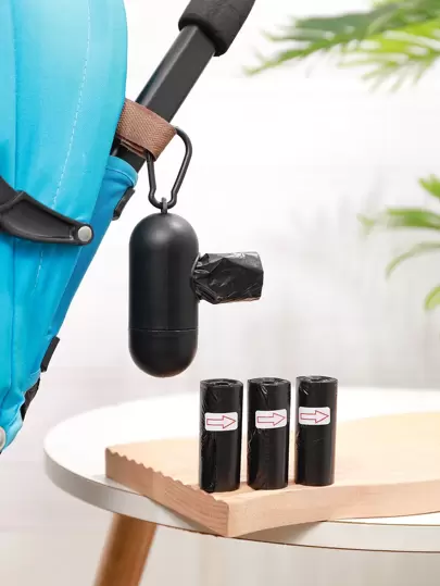 1 个分配器 + 3 卷（45 个）尿布处理袋，30x22 厘米可扩展尺寸，方便更换尿布，汽车垃圾袋