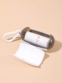 1pc Baby Stroller Hanging Garbage Bag Dispenser & 3rolls Trash Bag - White - View 4