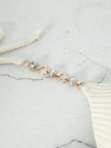 Swim SXY Summer Beach Chain Linked Halter Push Up Bikini Set