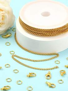 1set Chain & Lobster Clasp DIY Jewelry Accessory - Yellow Gold - View 2