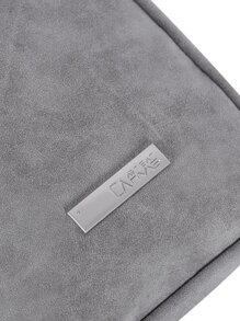 canvas artisan Handheld Briefcase PU Waterproof Laptop Bag Compatible With Macbook Air - Grey - View 8