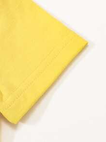 男婴卡通老虎印花圆领短袖T恤和运动短裤套装 - 彩色 - 查看 5