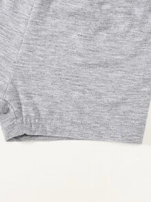 男婴卡通老虎印花圆领短袖T恤和运动短裤套装 - 彩色 - 查看 7