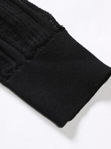 Manfinity Men Solid Semi-sheer Knit Top - Black - View 3